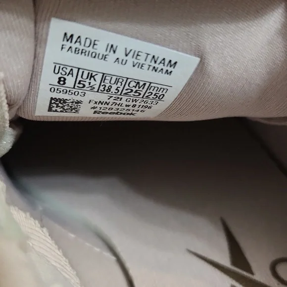 Reebok Classic X Cardi B Leather Rose Gold Sneakers (W Size 8)
